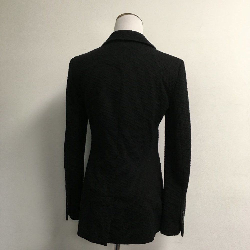 Emporio Armani Giorgio black textured wool blazer i42 - Picture 4 of 6